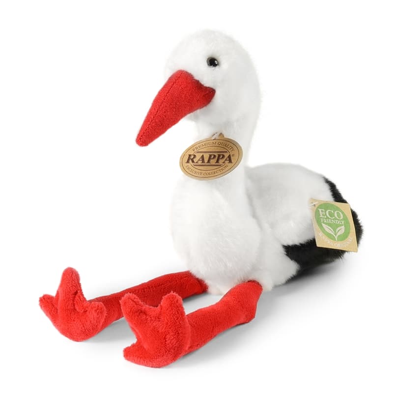 Rappa - Plush realistic stork stuffed animal 20 cm Eco-Friendly 1