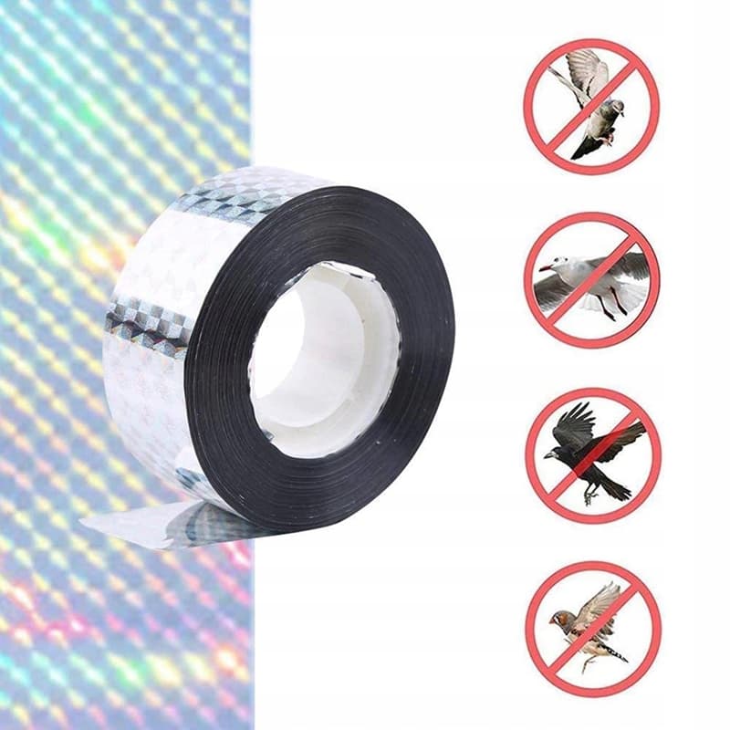 Kinzo - Bird repellent tape for garden trees, 45 m long 3