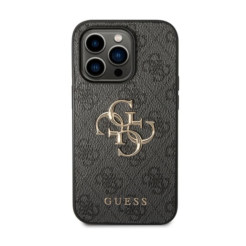 Guess 4G Big Metal Logo - Case for iPhone 15 Pro (Grey) 3
