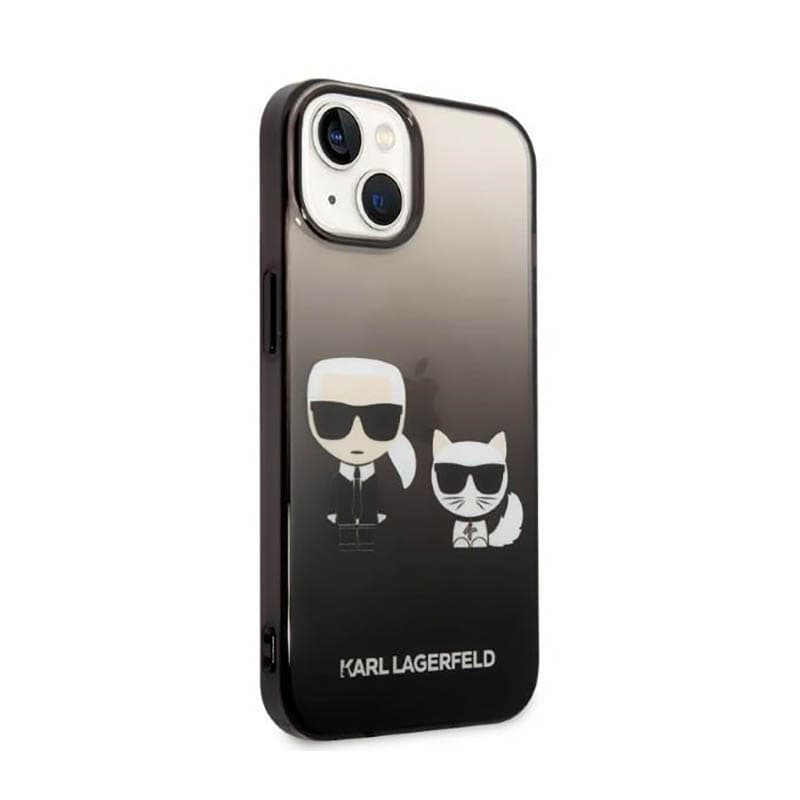 Karl Lagerfeld Gradient Ikonik Karl & Choupette - Case for iPhone 14 Plus (Black) 4