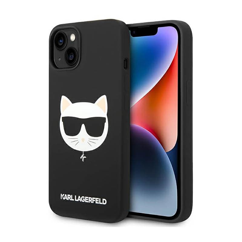 Karl Lagerfeld Choupette Head MagSafe Silicone - Case for iPhone 14 Plus (Black) 1