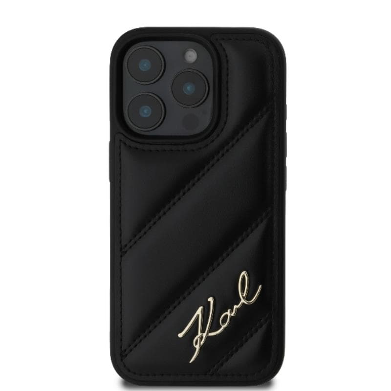 Karl Lagerfeld Quilted Signature - Case for iPhone 16 Pro Max (black) 3