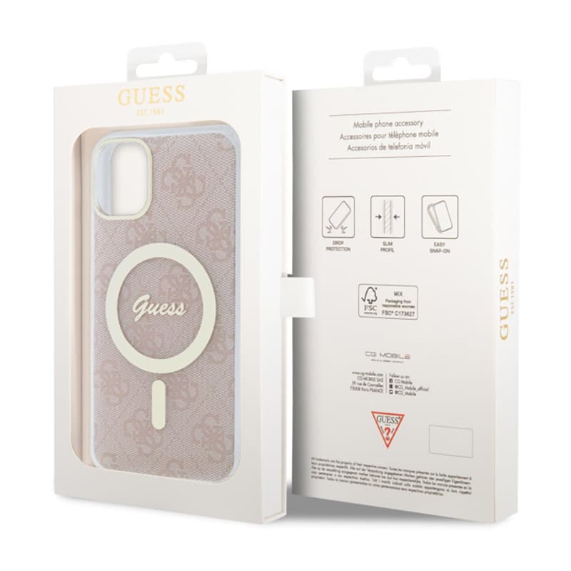 Guess 4G MagSafe - Case for iPhone 11 (Pink) 8