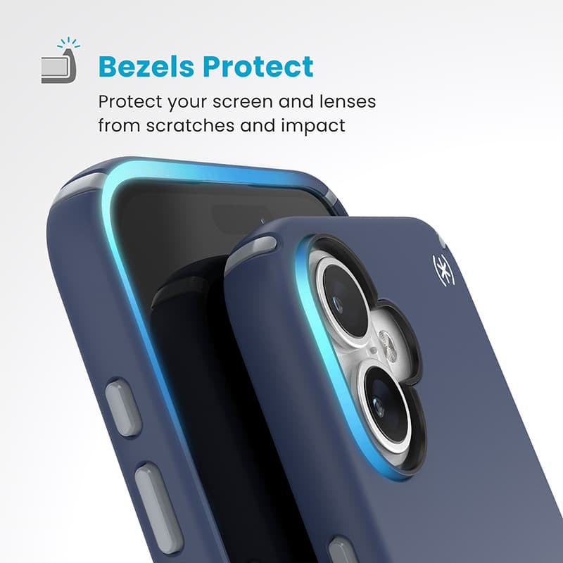 Speck Presidio2 Pro ClickLock & MagSafe - iPhone 16 Plus Case (Coastal Blue / Dust Gray / White) 6