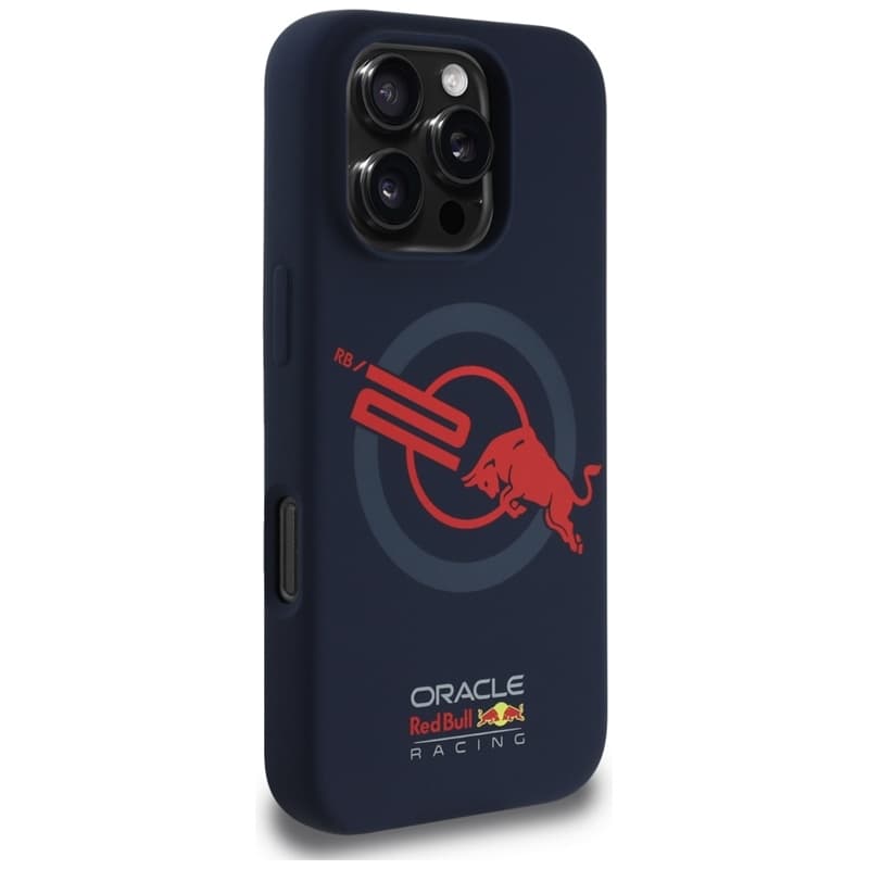 Red Bull HC Silicone Logo Red Lining MagSafe - iPhone 16 Pro Case (Navy Blue) 4