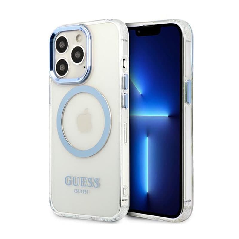 Guess Metal Outline MagSafe - Case for iPhone 13 Pro (Clear) 1