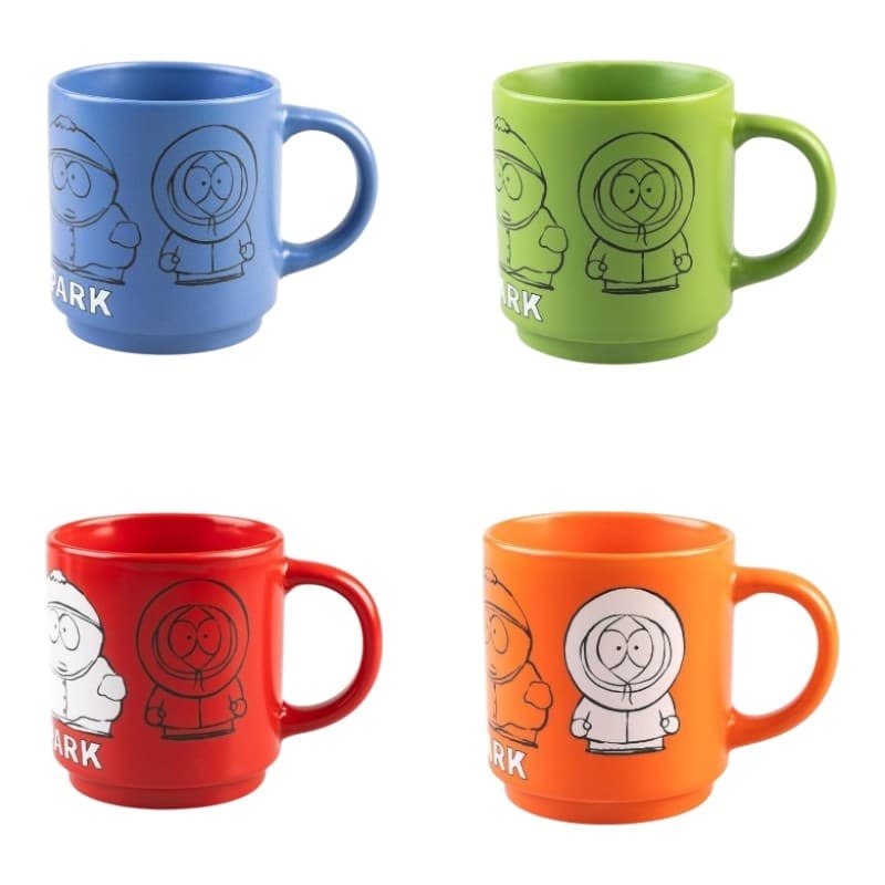 South Park - Set of 4 Ceramic Mugs with Stand 300 ml 3
