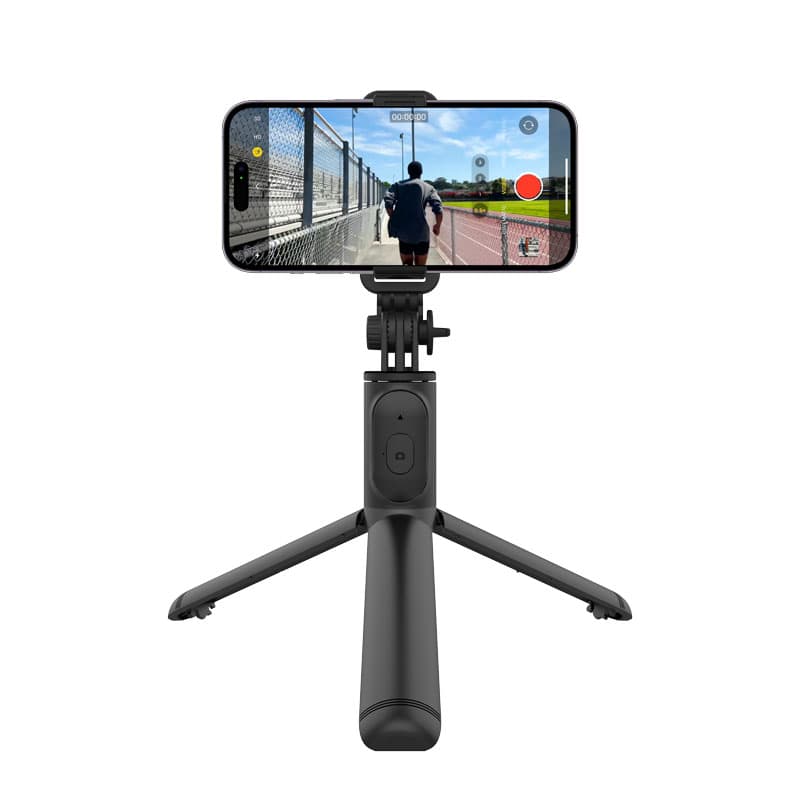 Crong SelfieGo Lite – Compact Bluetooth Selfie Stick Tripod (Black) 7