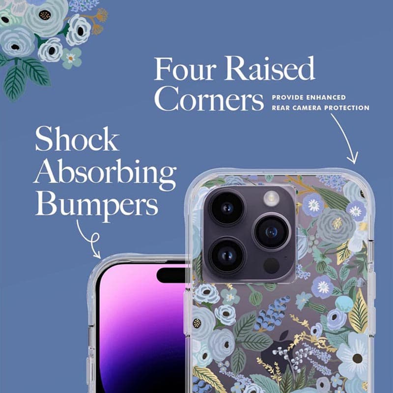 Rifle Paper Clear - Case for iPhone 14 Pro (Garden Party Blue) 6
