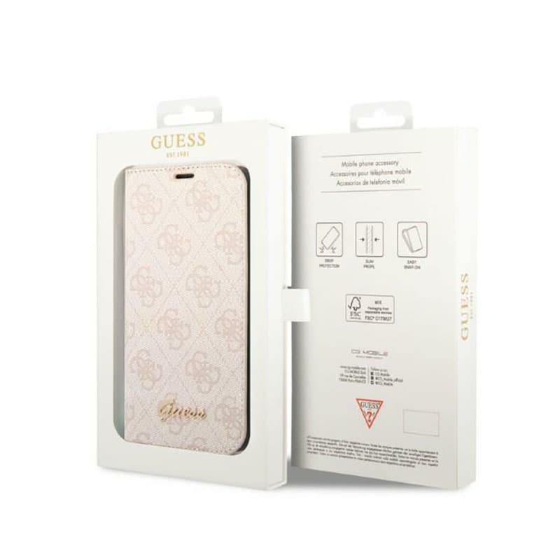 Guess 4G Metal Camera Outline Booktype Case - Case for iPhone 14 Pro (Pink) 7