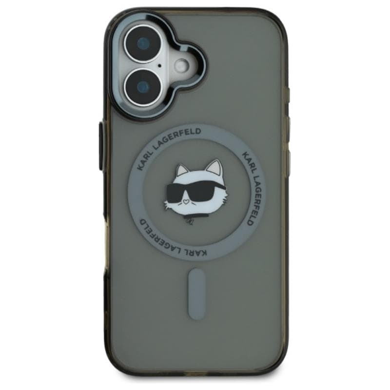 Karl Lagerfeld IML Metal Choupette Head MagSafe - Case for iPhone 16 Plus (black) 3