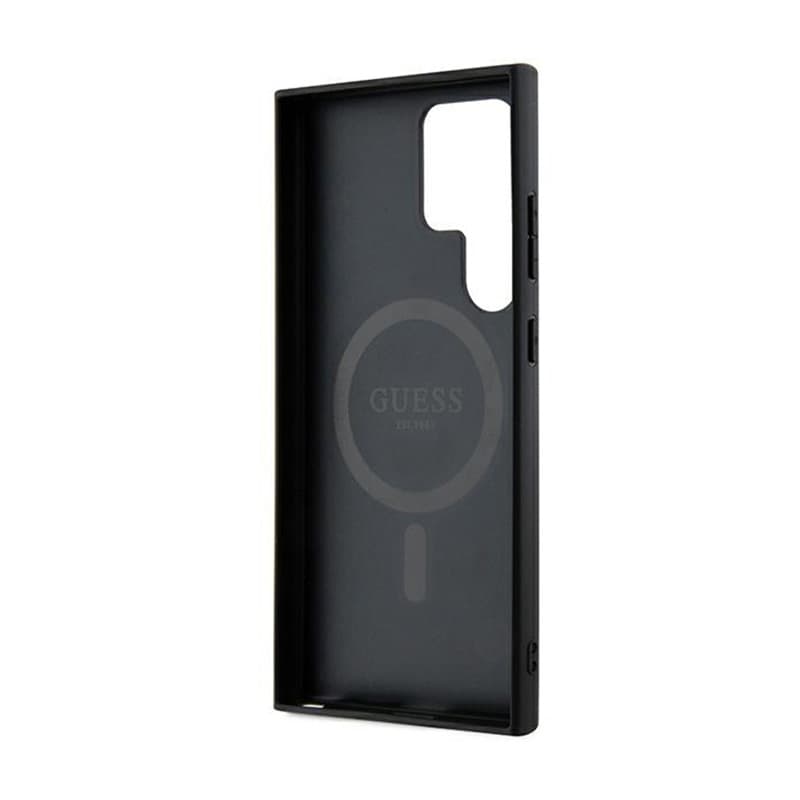 Guess 4G Collection Leather Metal Logo MagSafe - Case for Samsung Galaxy S24 Ultra (black) 7