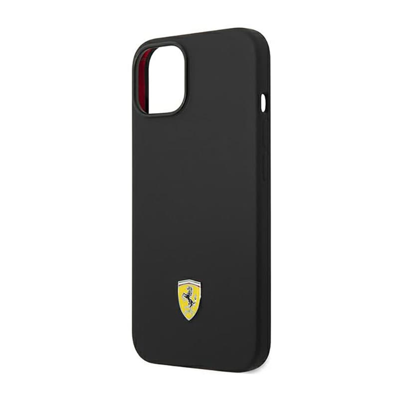 Ferrari Silicone Metal Logo - Case for iPhone 14 Plus (Black) 6