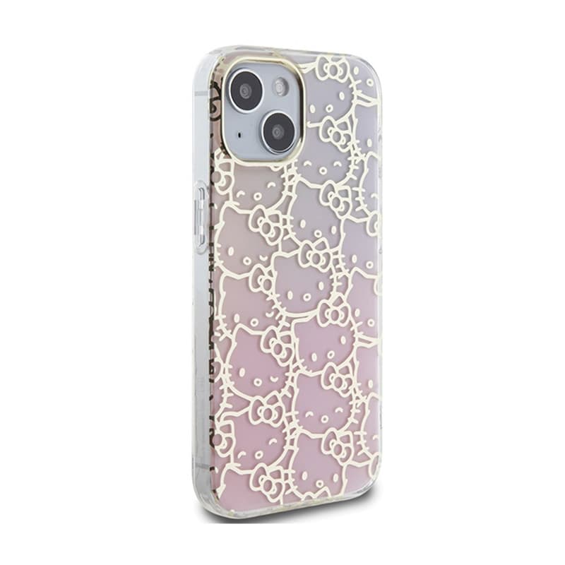 Hello Kitty IML Gradient Electrop Crowded Kitty Head - iPhone 15 Case (pink) 4