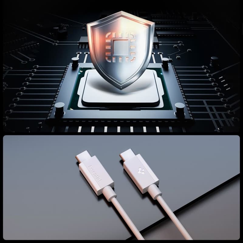 Spigen EB6020CC Essential - USB-C to USB-C Cable PD 60W 2m (White) 5
