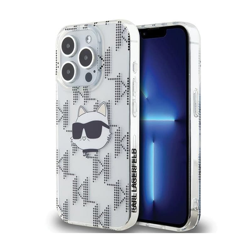 Karl Lagerfeld IML Choupette Head & Monogram - iPhone 15 Pro Case (Transparent) 1