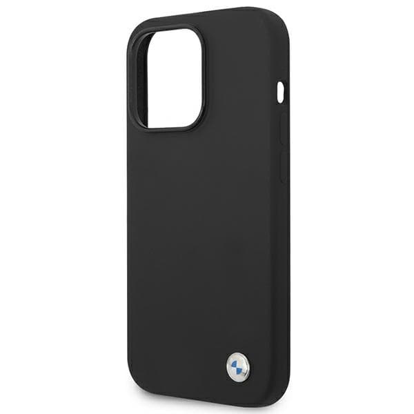 BMW Liquid Silicone Case Metal Logo for iPhone 14 Pro Max (Black) 6