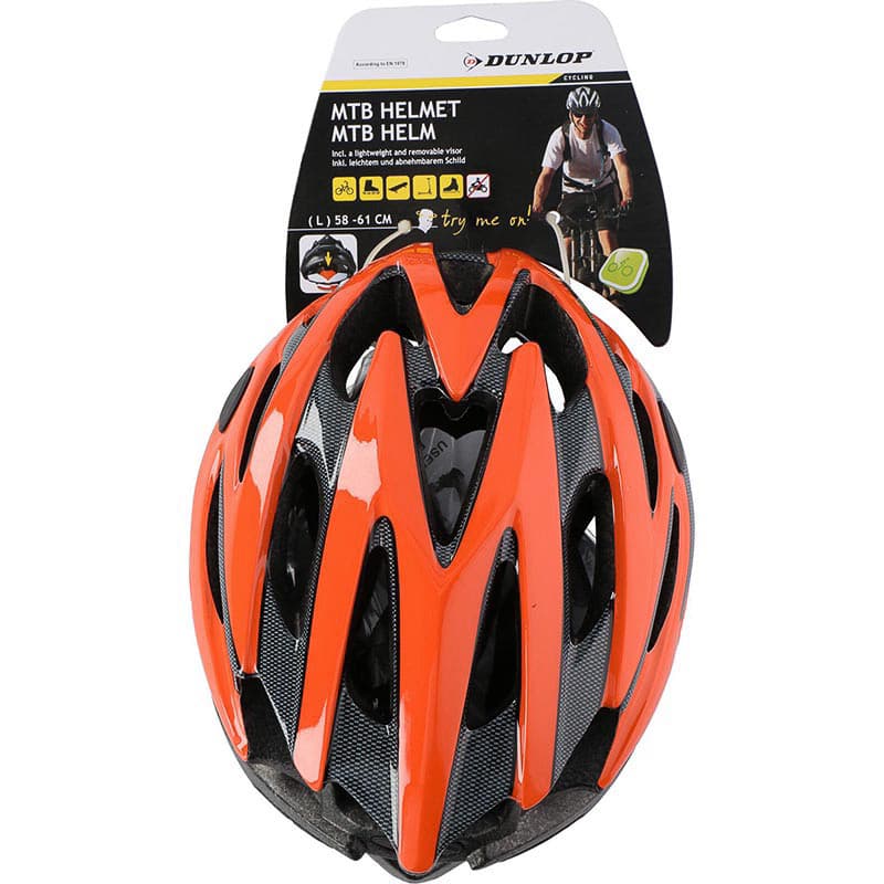 Dunlop - MTB bike helmet s. L (Orange/Black) 4