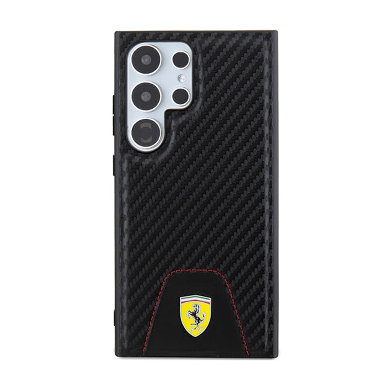 Ferrari Carbon Stitched Bottom - Case for Samsung Galaxy S24 Ultra (black) 3