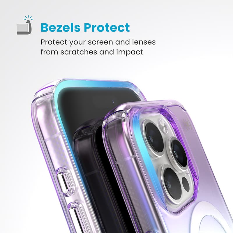 Speck Presidio2 Lux MagSafe - iPhone 16 Pro Case (Amazing Purple / Clear) 4