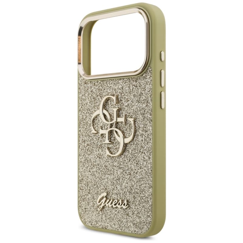 Guess Fixed Glitter Big 4G Metal Frame - Case iPhone 17 Pro (gold) 6