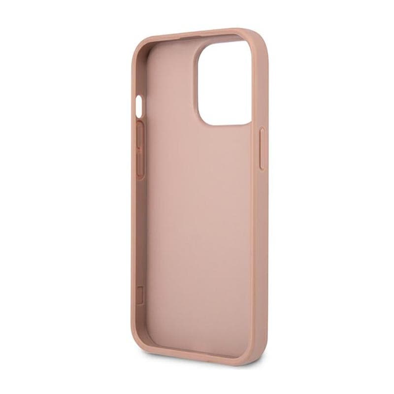 Guess Saffiano Triangle Logo Case - Case for iPhone 14 Pro (Pink) 7