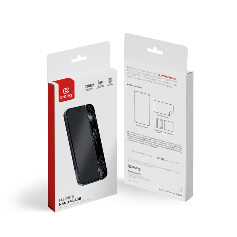 Crong Nano Glass - Shatterproof hybrid glass iPhone 16 Plus / iPhone 15 Plus 2