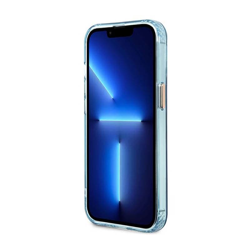 Guess Gold Outline Translucent MagSafe - Case for iPhone 13 Pro (Blue) 5