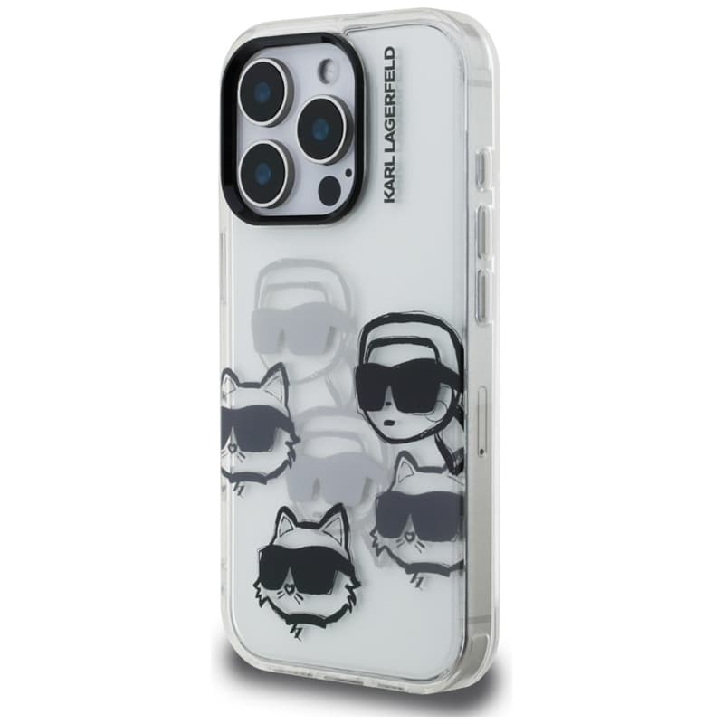 Karl Lagerfeld IML Multi K&C Head Pattern - Case for iPhone 16 Pro (transparent) 2