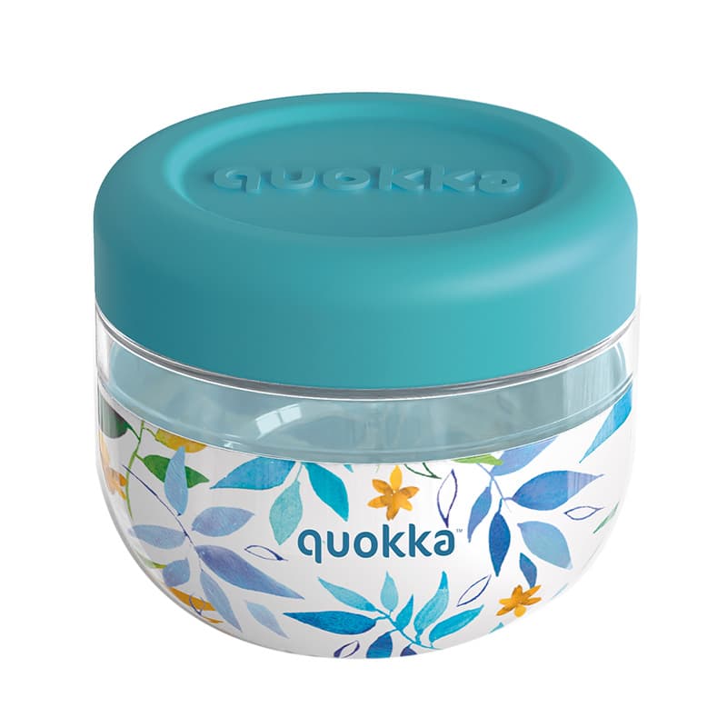 Quokka Bubble Food Jar - Food Container / Lunchbox 500 ml (Watercolor Leaves) 1