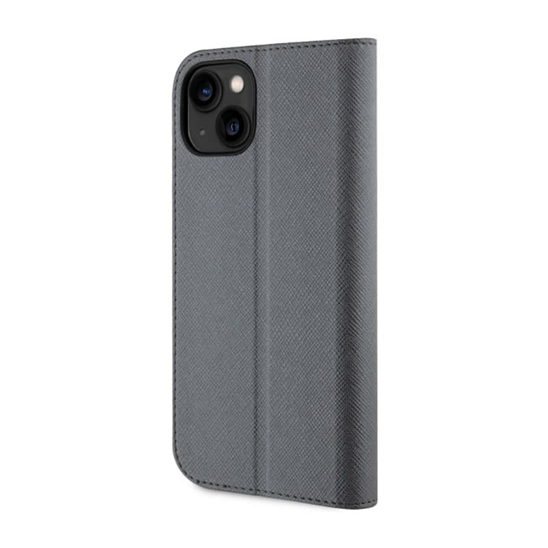 Karl Lagerfeld Booktype NFT Saffiano Karl & Choupette - Case for iPhone 14 (Silver) 2