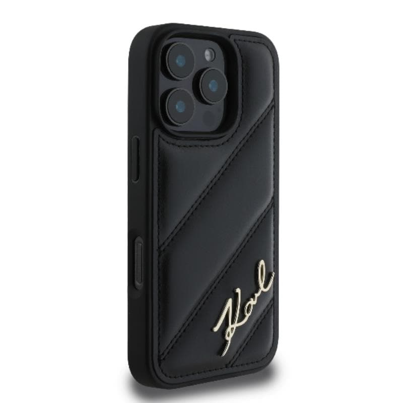 Karl Lagerfeld Quilted Signature - Case for iPhone 16 Pro Max (black) 4