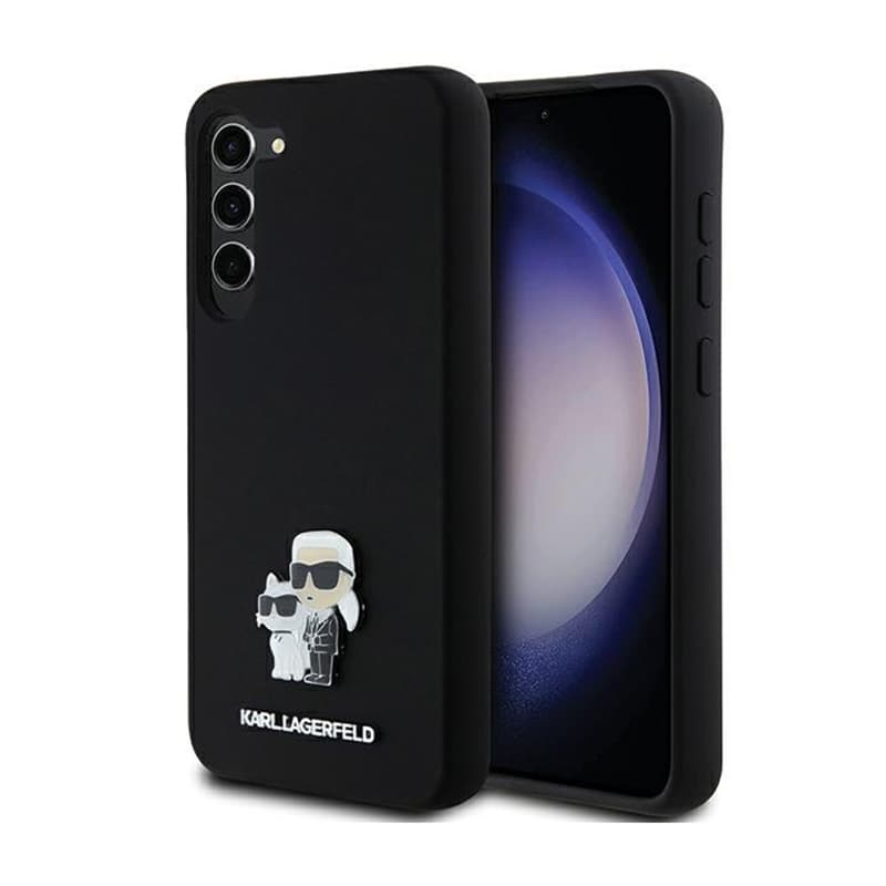 Karl Lagerfeld Silicone Karl & Choupette Metal Pin - Case Samsung Galaxy S24+ (czarny) 1