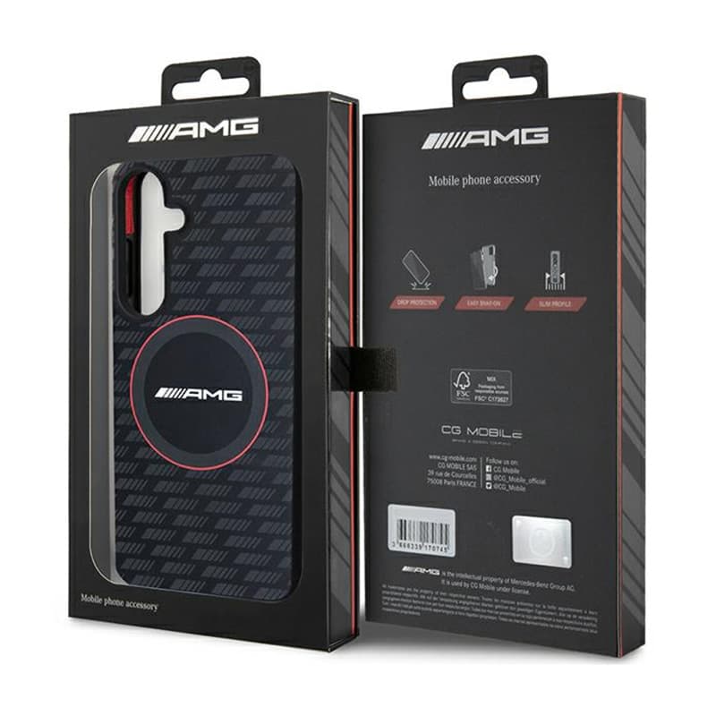 AMG Silicone Carbon Pattern MagSafe - Case for Samsung Galaxy S24 (black) 8