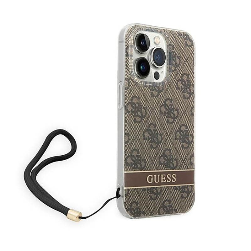 Guess 4G Print Cord - Case for iPhone 14 Pro Max (Brown) 3
