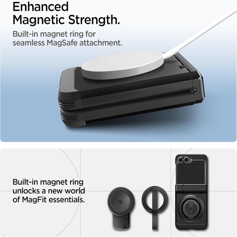 Spigen Tough Armor Pro Mag MagSafe - Case for Samsung Galaxy Z Flip 6 / 7 FE (Black) 3