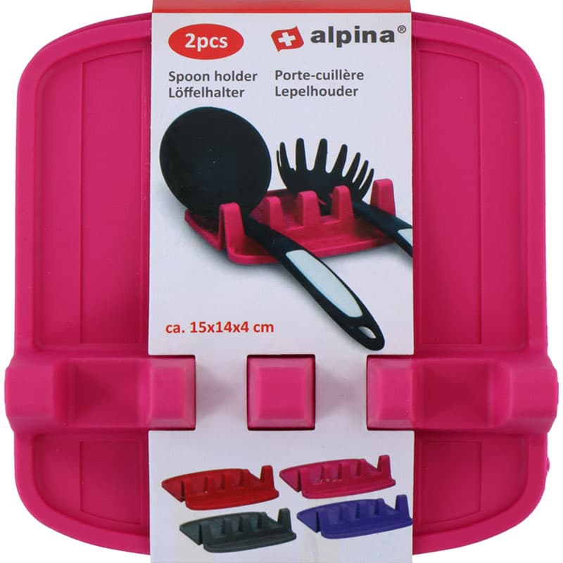 Alpina - Spoon holder / kitchen utensil holder 2 pcs (pink) 1