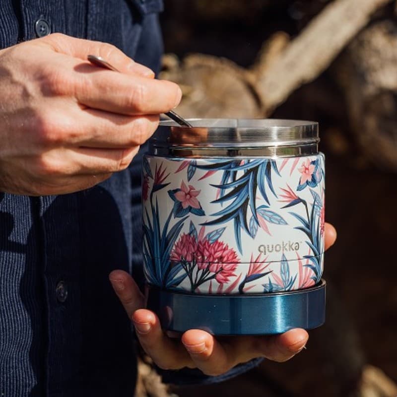 Quokka Whim Food Jar - Thermal Lunchbox / Lunch Thermos 600 ml (Blue Garden) 3