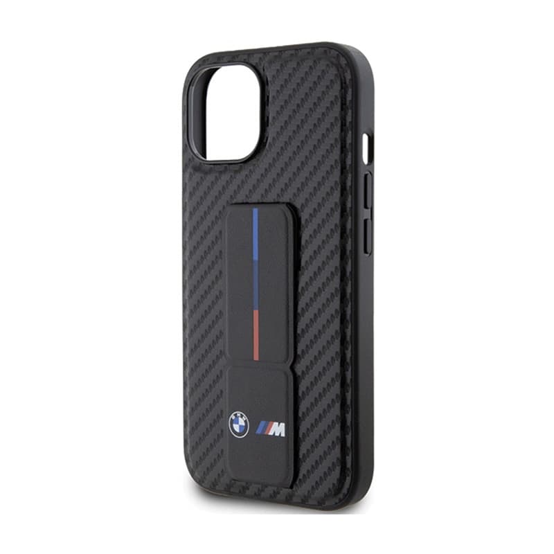 BMW Grip Stand Smooth & Carbon - Case for iPhone 15 (Black) 6