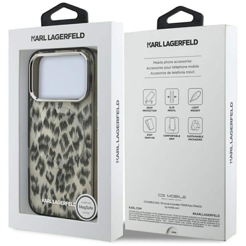 Karl Lagerfeld IML Leopard Pattern MagSafe - Case for iPhone 17 Pro (brown) 8