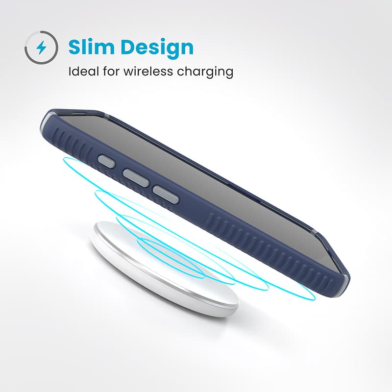 Speck Presidio2 Grip - iPhone 16 Pro Case (Coastal Blue / Dust Gray / White) 3