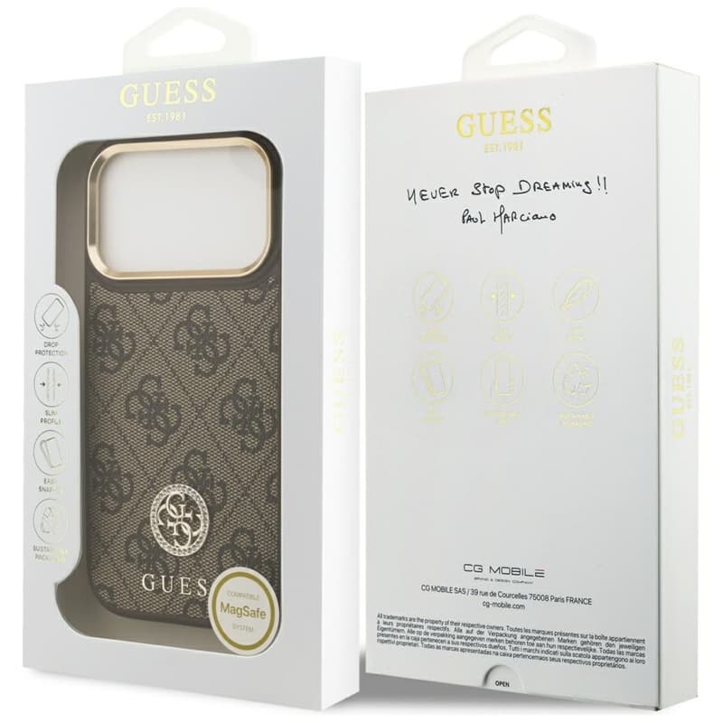 Guess 4G Strass Logo MagSafe - Case iPhone 17 Pro (Brown) 8