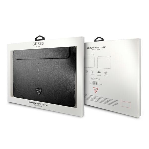 Guess Saffiano Triangle Logo Sleeve - Notebook case 13" / 14" (Black) 4