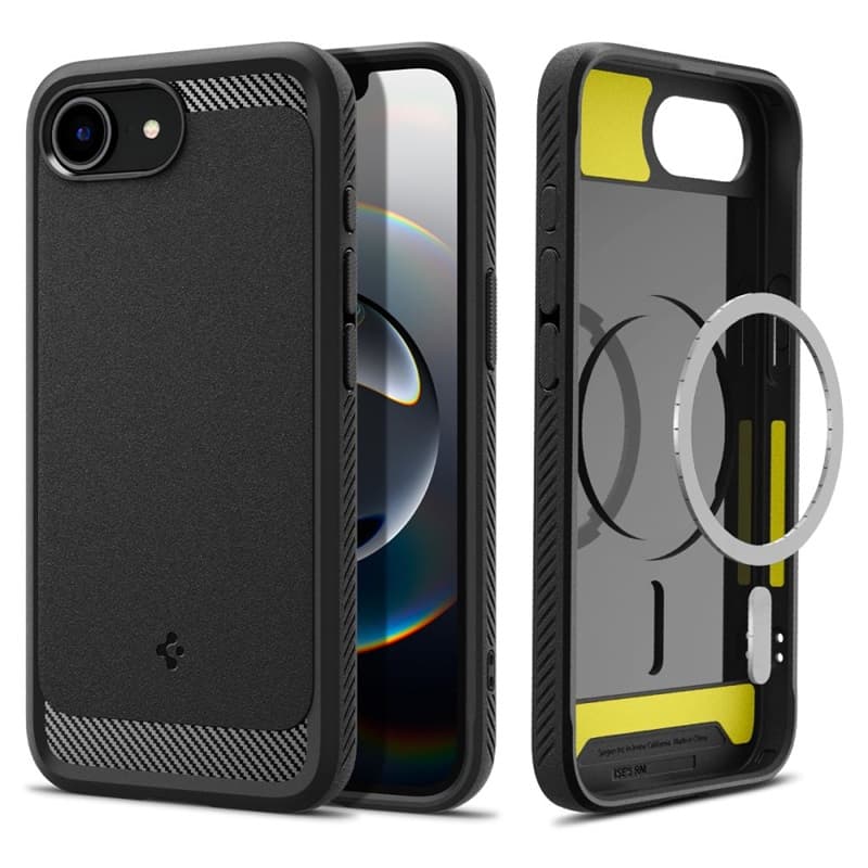 Spigen Rugged Armor Mag MagSafe - Case for iPhone 17e / 16e (Matte Black)