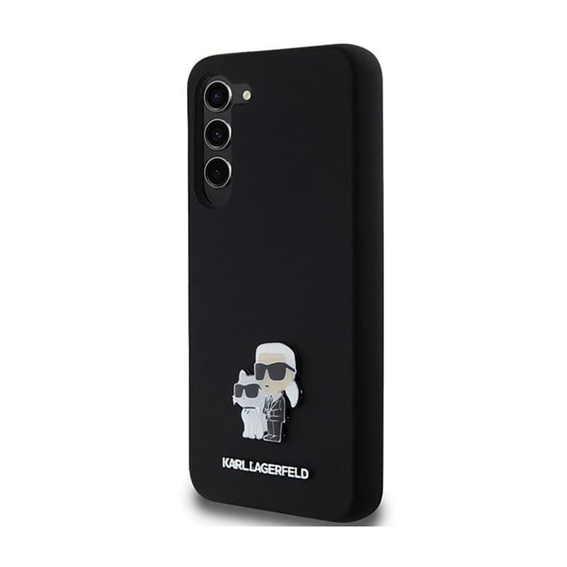 Karl Lagerfeld Silicone Karl & Choupette Metal Pin - Case Samsung Galaxy S24+ (czarny) 2