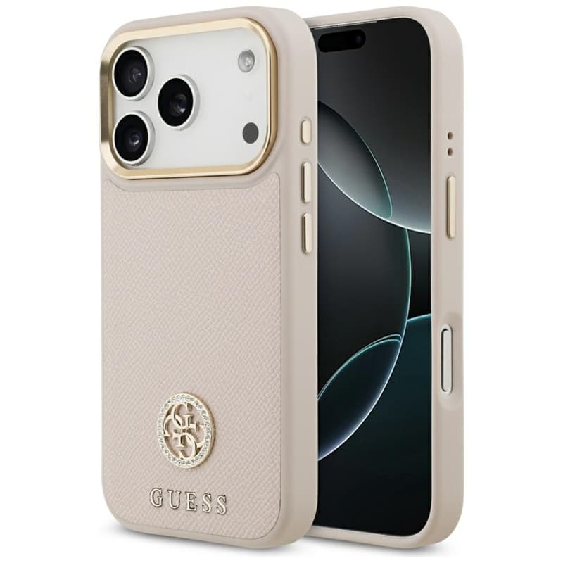 Guess Grained Strass Logo MagSafe - Case iPhone 17 Pro (pink) 1