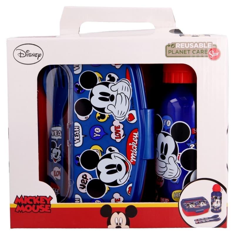 Mickey Mouse - Lunchbox set, 400ml water bottle, cutlery 2