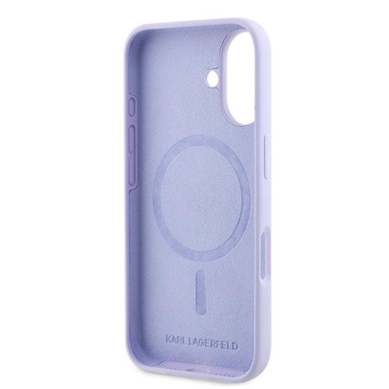 Karl Lagerfeld Silicone Karl & Choupette Ring MagSafe - Case for iPhone 16 (violet) 7