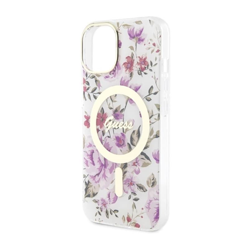 Guess Flower MagSafe - Case for iPhone 14 Plus (Transparent) 6