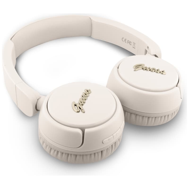 Guess Metal Logo Script - Wireless Over-Ear Headphones Bluetooth V5.3 (beige) 3